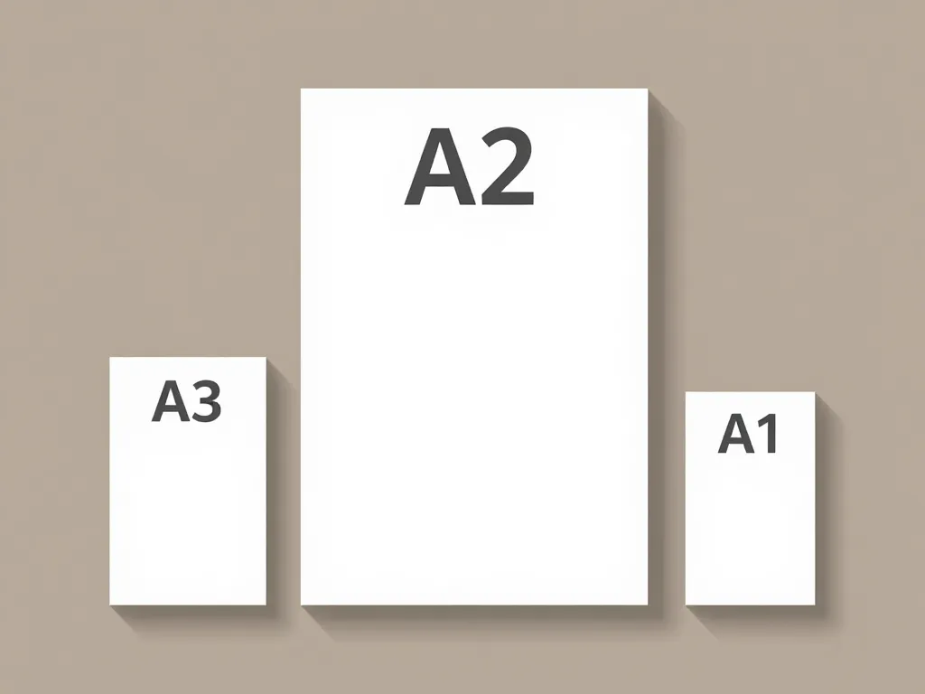 Diagramme conceptuel comparant le format a2 size à d’autres formats