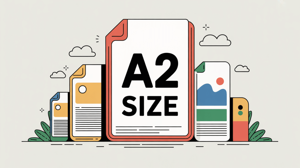 Illustration vectorielle format a2 size et autres formats papier