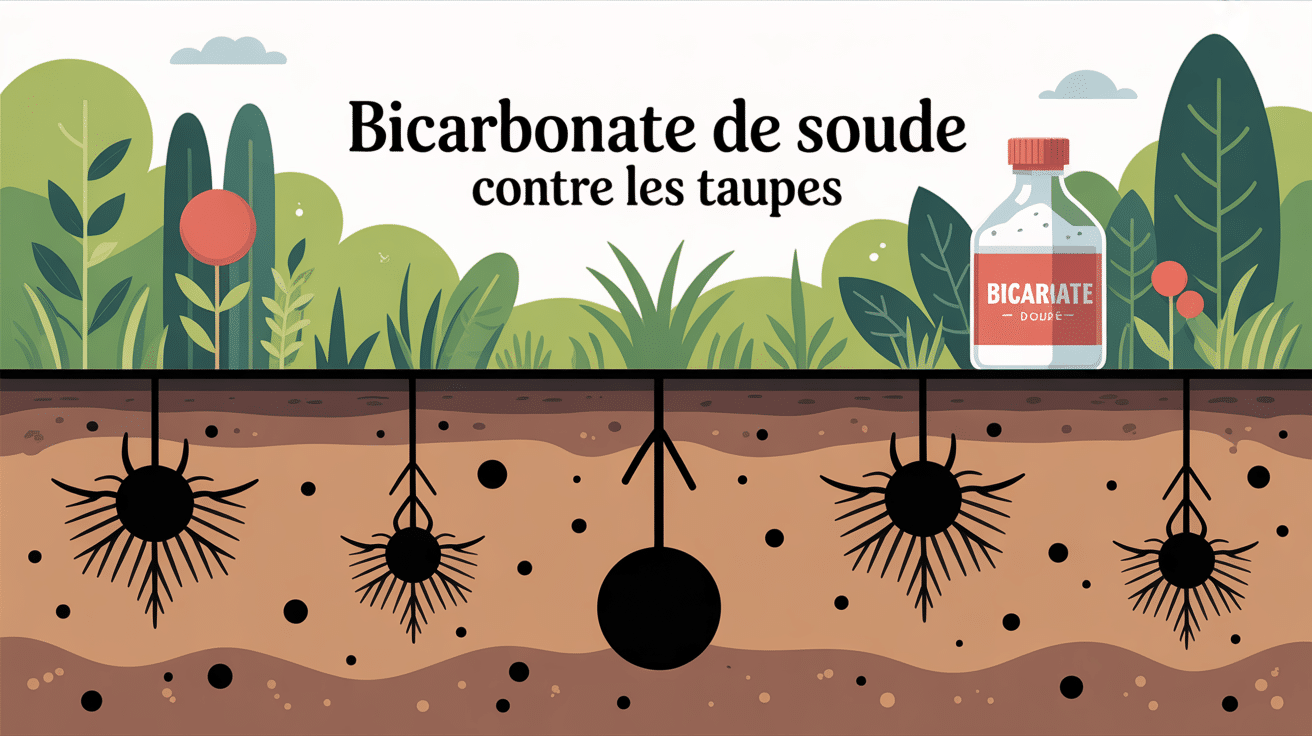 bicarbonate de soude contre les taupes sur pelouse et taupinière