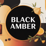 illustration ambiance parfum black amber cocooning
