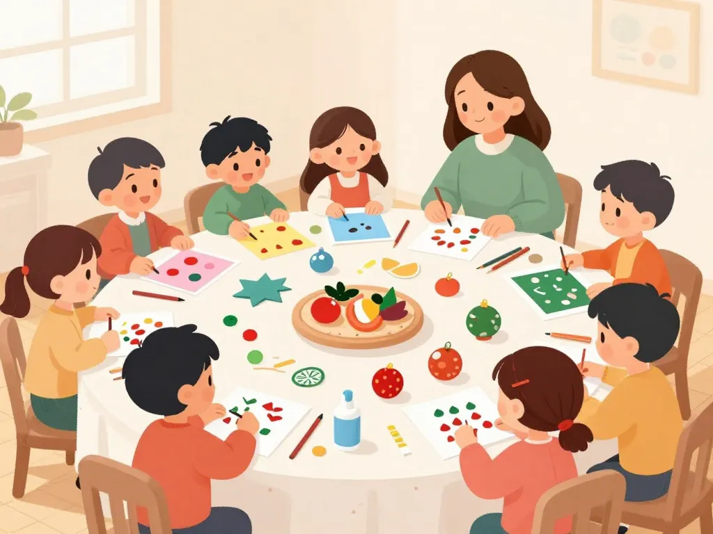 bricolage noel enfants créant décorations diy