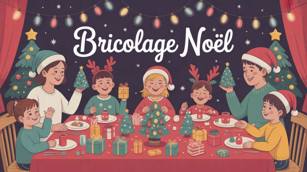bricolage noel famille autour de décorations diy