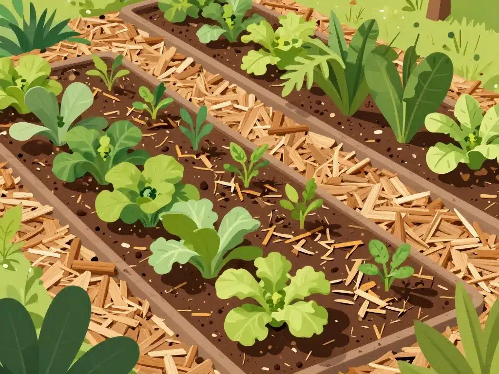 Copeaux de bois paillage jardin et potager