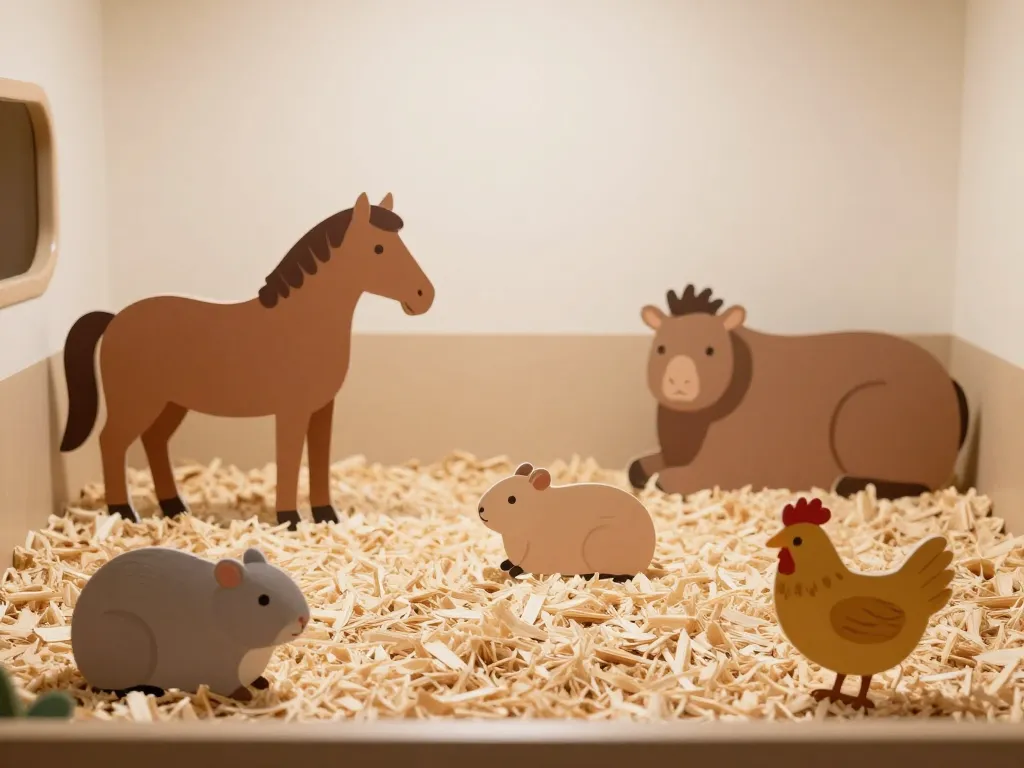 Copeaux de bois litière confortable animaux