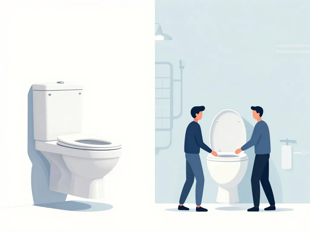 illustration avantages et limites cuvette suspendu wc