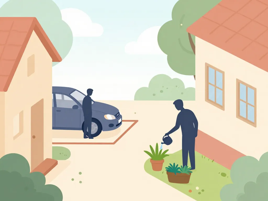 scène d'usage cour commune entre 2 maisons respect des règles