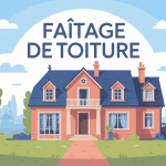 illustration faitage toiture maison perspective