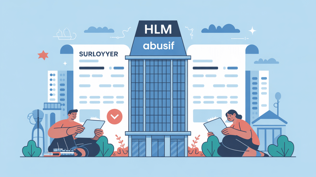 illustration hlm surloyer abusif immeuble locataires factures