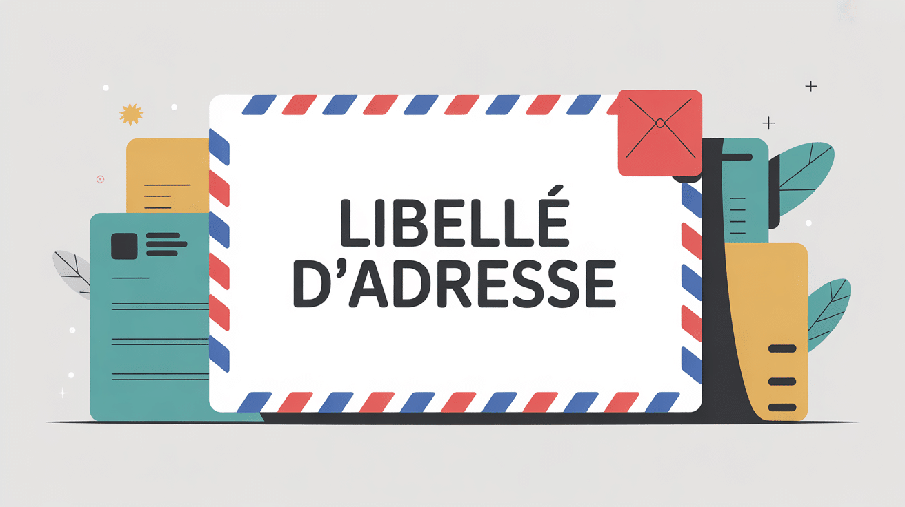 libellé de l'adresse illustration vectorielle enveloppe