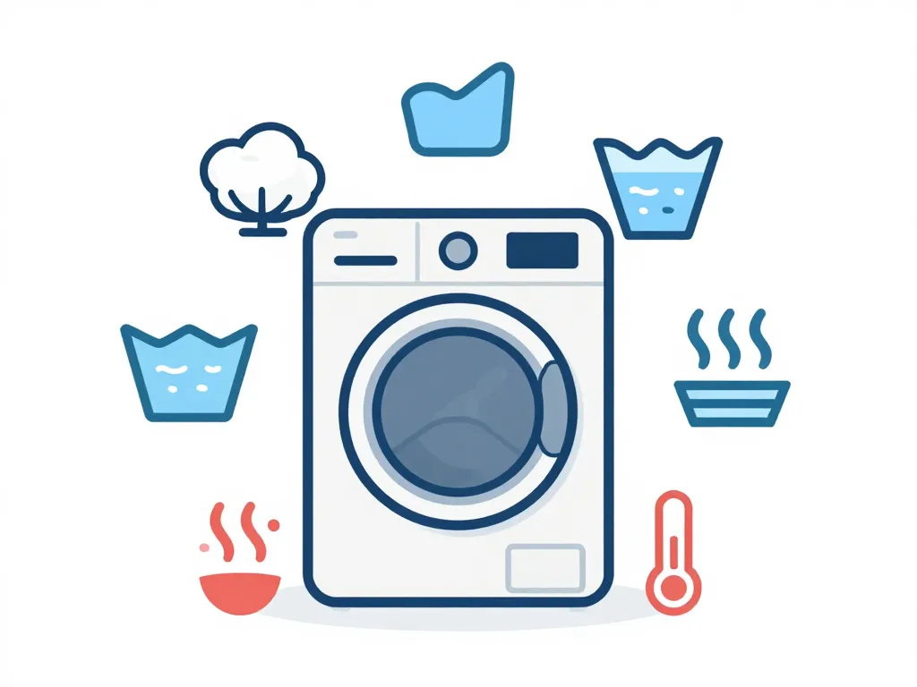 logo machine à laver icônes programmes sur machine