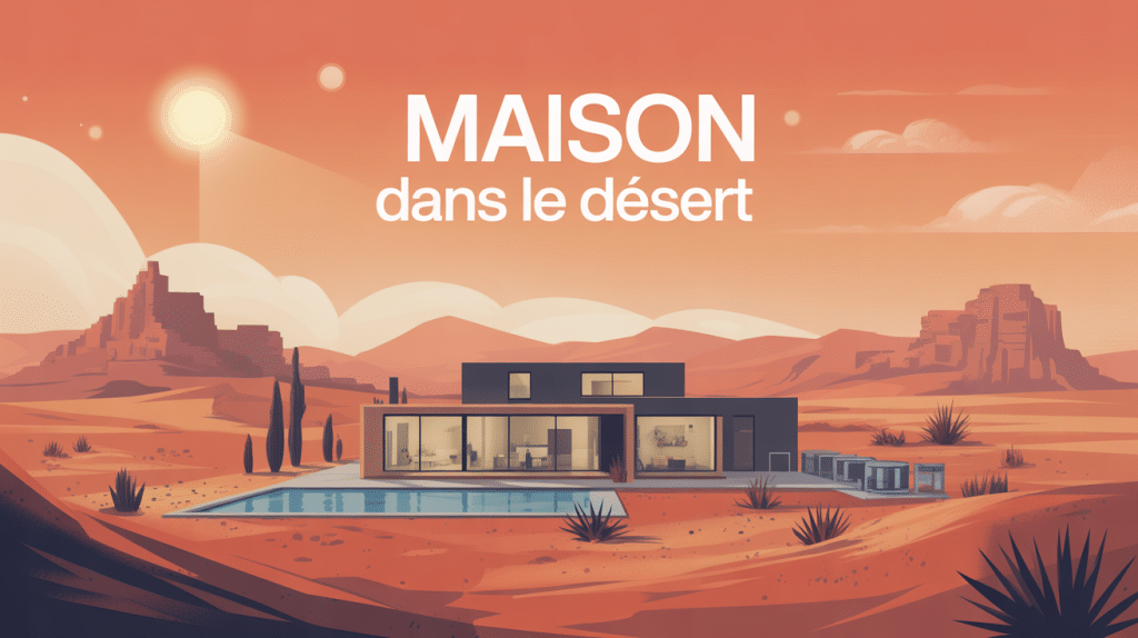 maison dans le desert moderne gestion eau energie