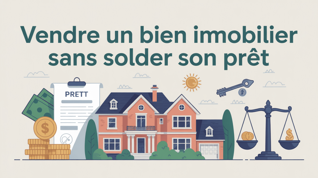 illustration vente bien immobilier et prêt en cours, forum