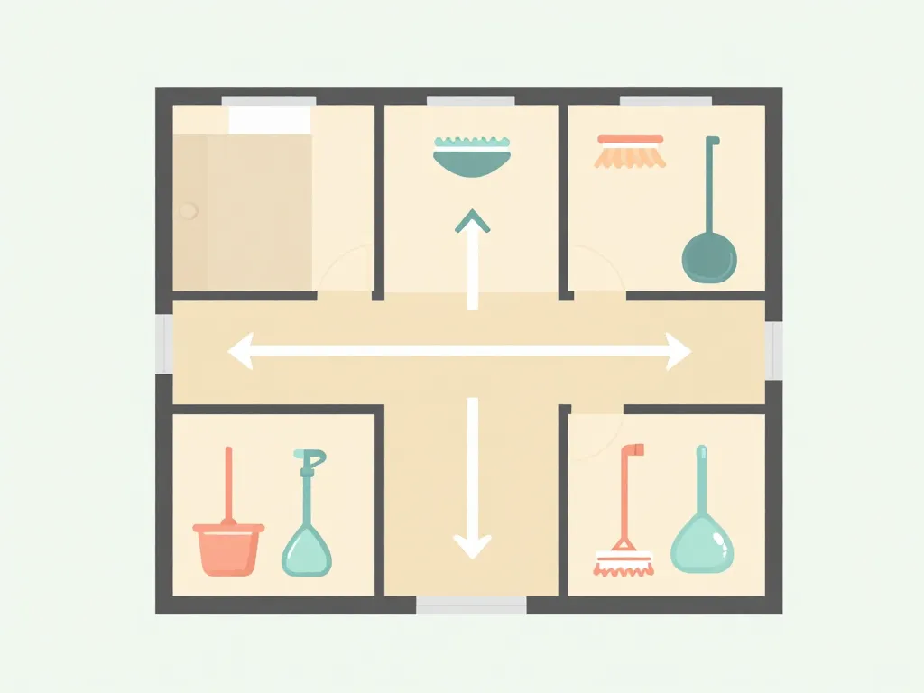 Diagramme organisation nettoyage d'une maison