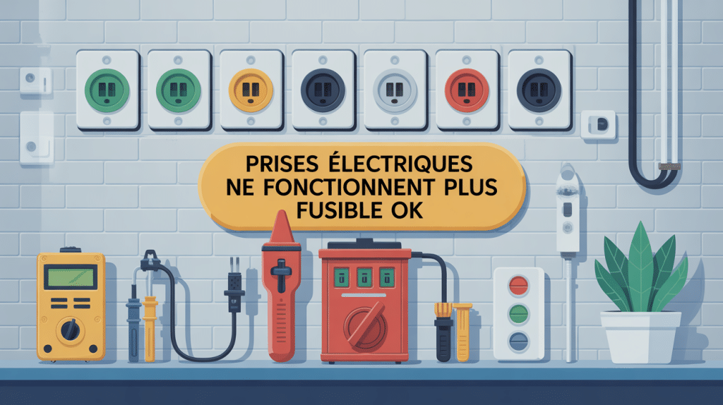 prises électriques ne fonctionnent plus pourtant fusible ok mur prises illustration