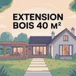 prix extension bois 40m2 illustration maison ossature bois