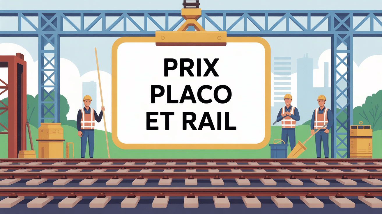 prix placo et rail image chantier stylisé