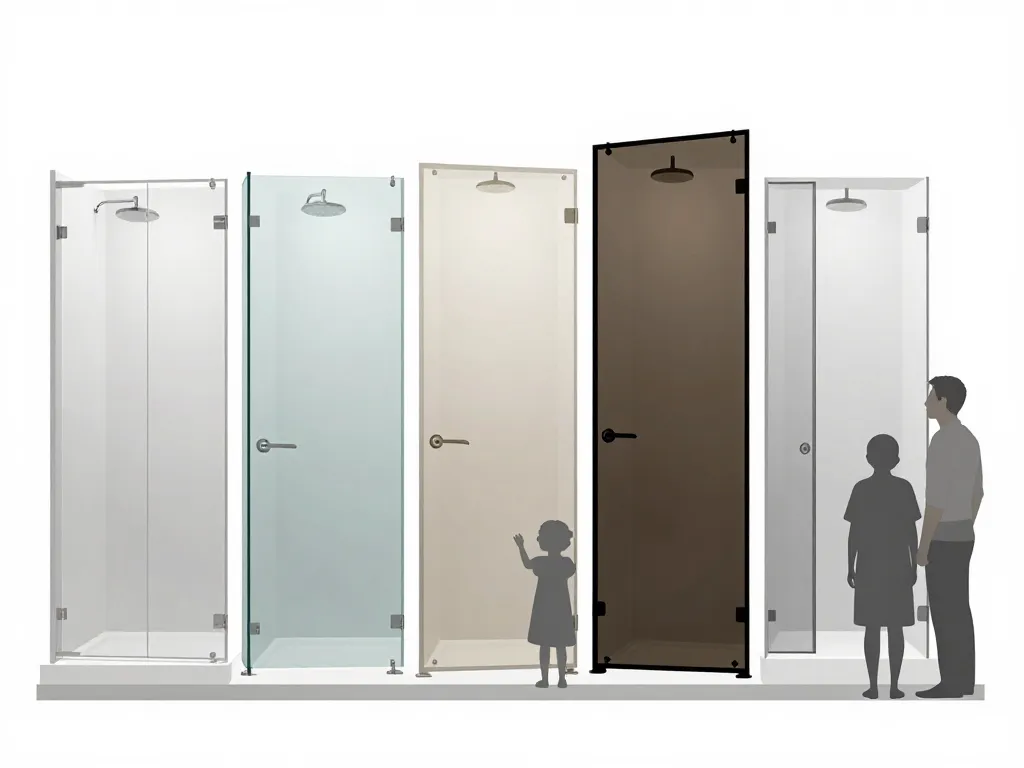 Différents types de vitres pour douche dans salle de bains