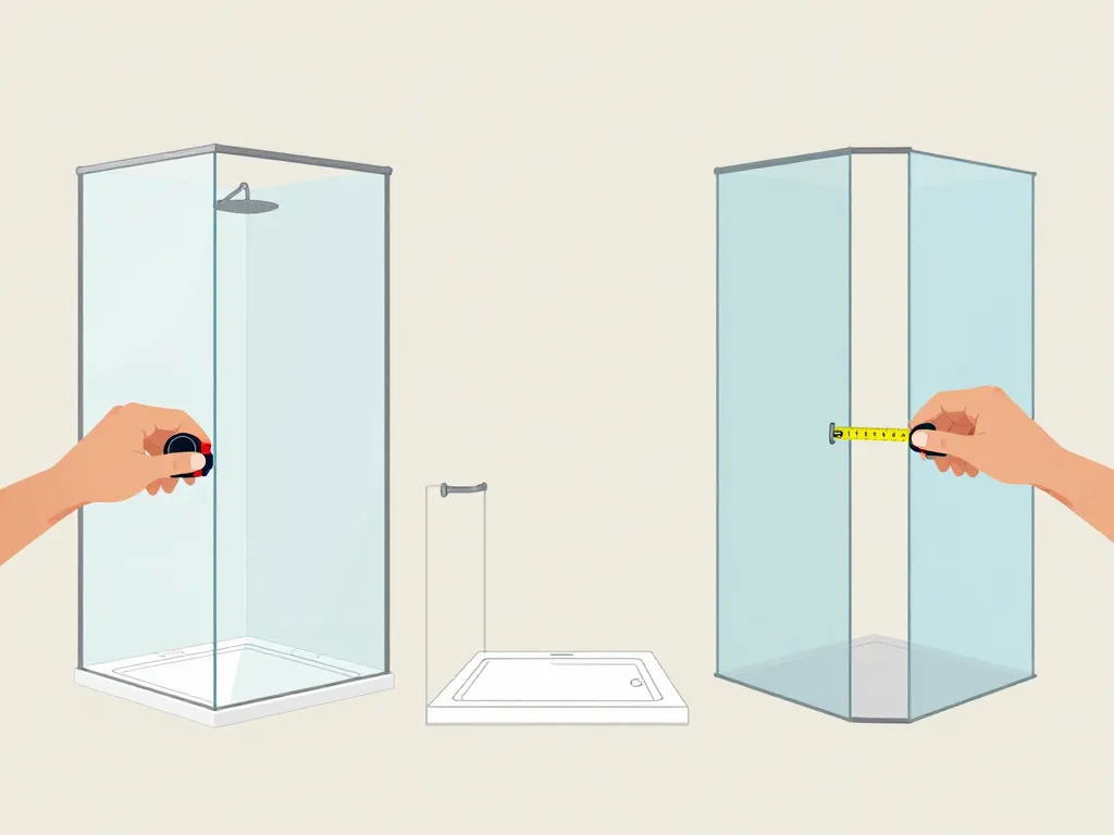 Installation et mesure de vitres pour douche en verre