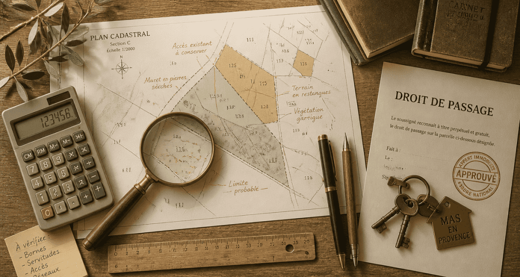 calcul indemnisation droit de passage plan cadastral