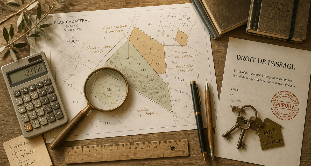 calcul indemnisation droit de passage plan cadastral