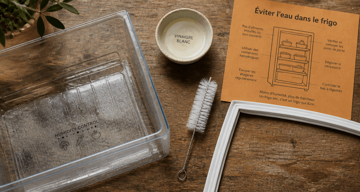 comment éviter l'eau dans le frigo tiroir mouillé schéma
