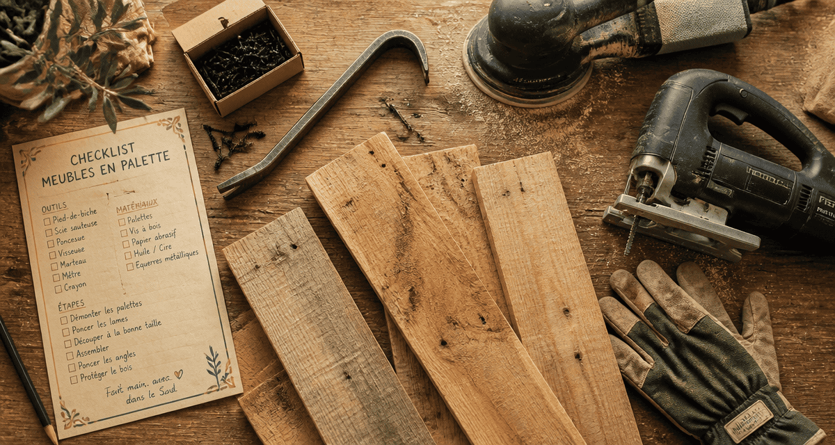 fabriquer meuble palette outils sécurité