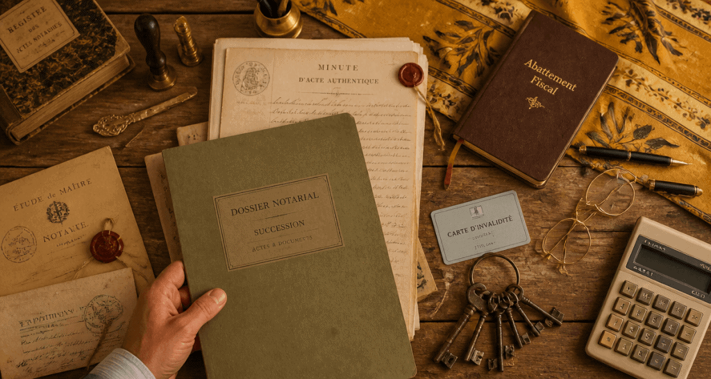 frais de notaire et invalidité carte et documents