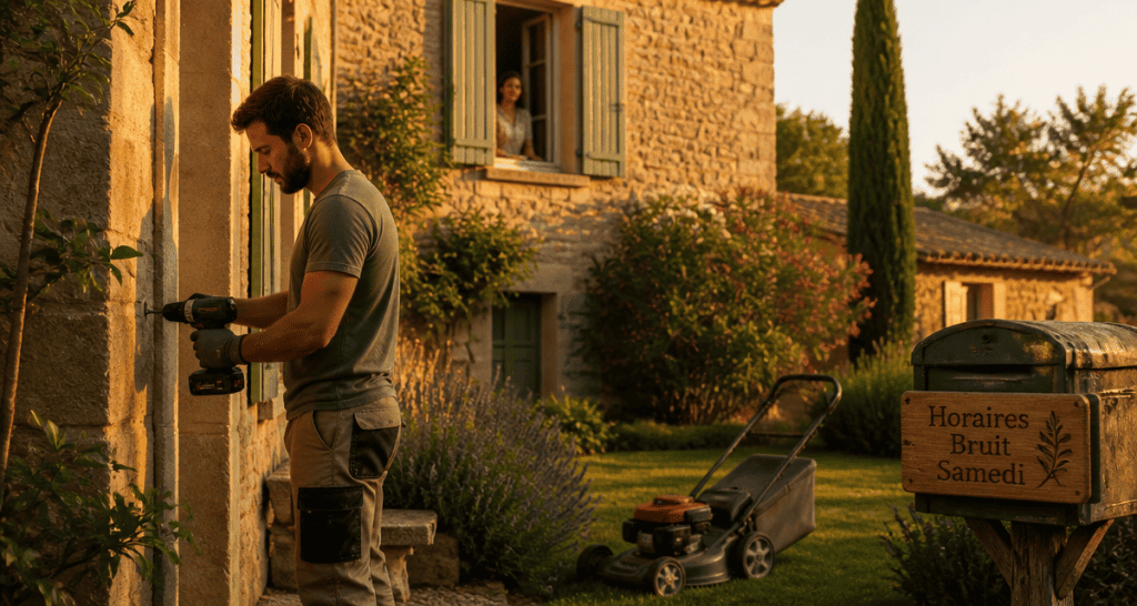 horaire bruit samedi homme perceuse jardin