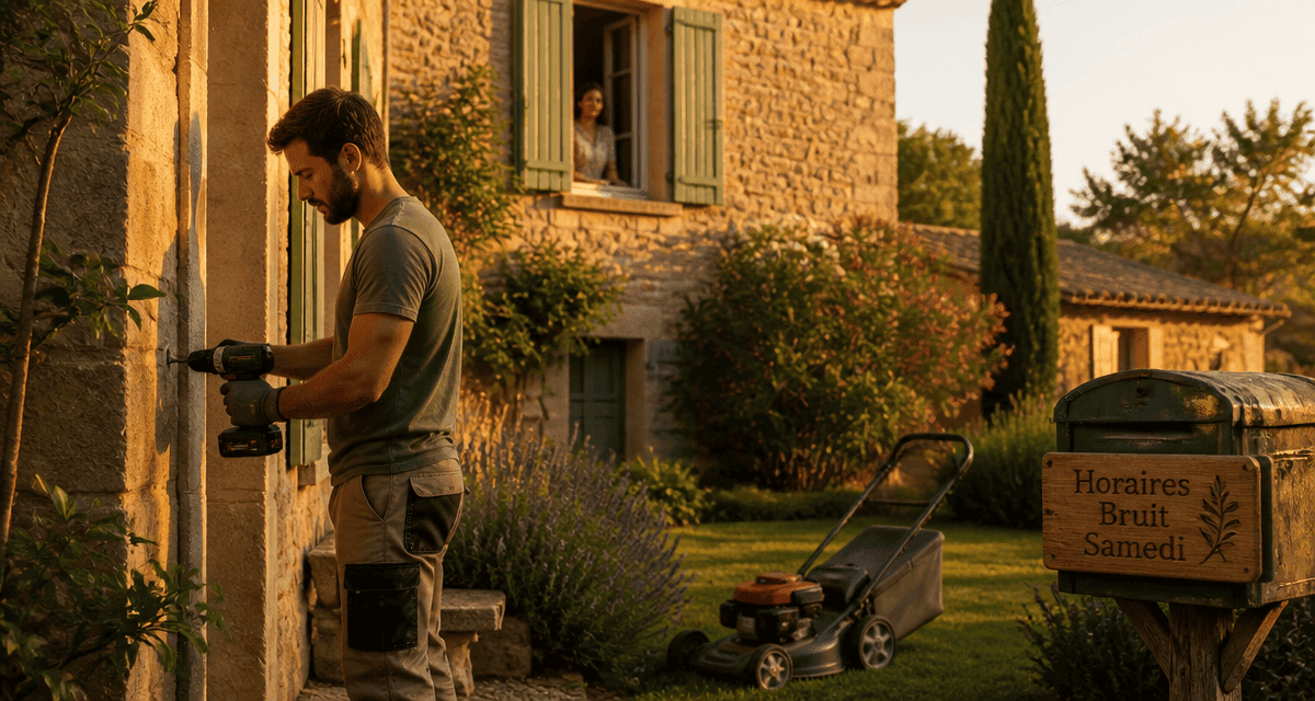 horaire bruit samedi homme perceuse jardin