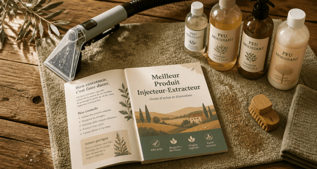 meilleur produit pour injecteur extracteur avec accessoires sur table