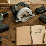 outillage portatif moderne sur établi