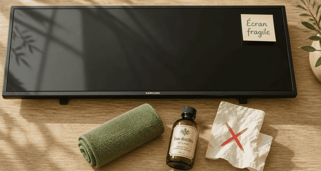 Peut-on nettoyer un écran TV avec du produit à vitre : méthode à éviter