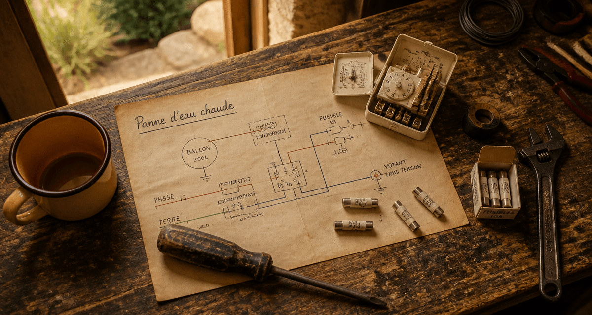 plus d eau chaude schéma diagnostic chauffe-eau