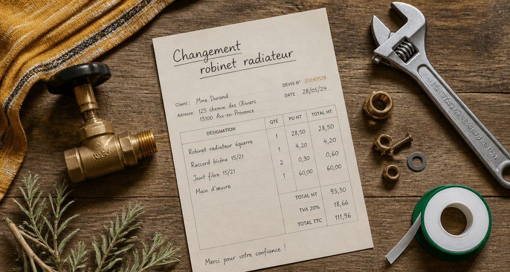 prix d un plombier pour changer un robinet de radiateur