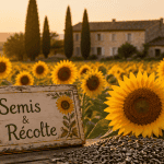 Quand planter les graines de tournesol, champ en fleurs