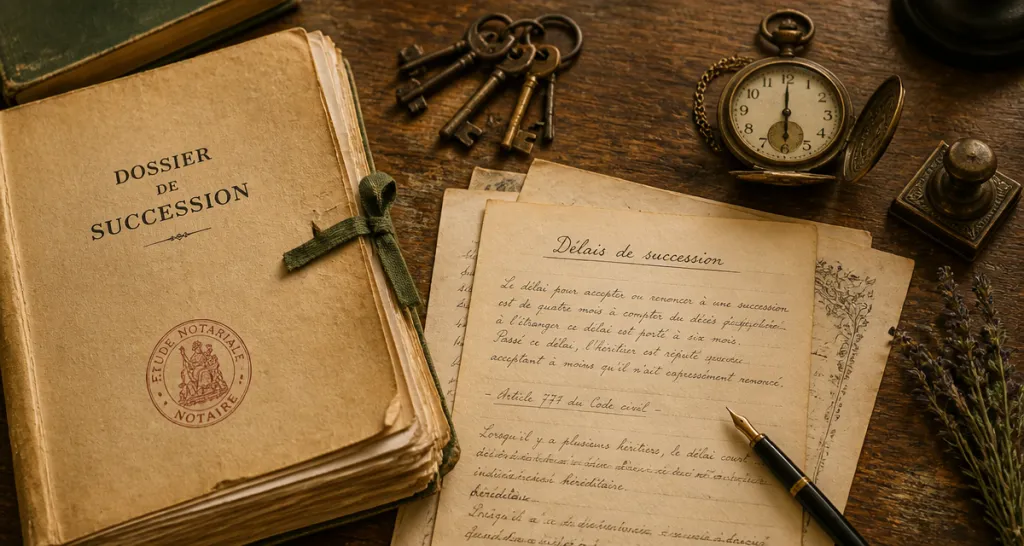 combien de temps pour une succession dossier et papiers officiels