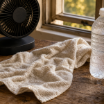 Comment rafraîchir une pièce avec un ventilateur : serviette humide et eau glacée