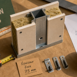 Epaisseur cloison placo 72/48 : 75 mm finie