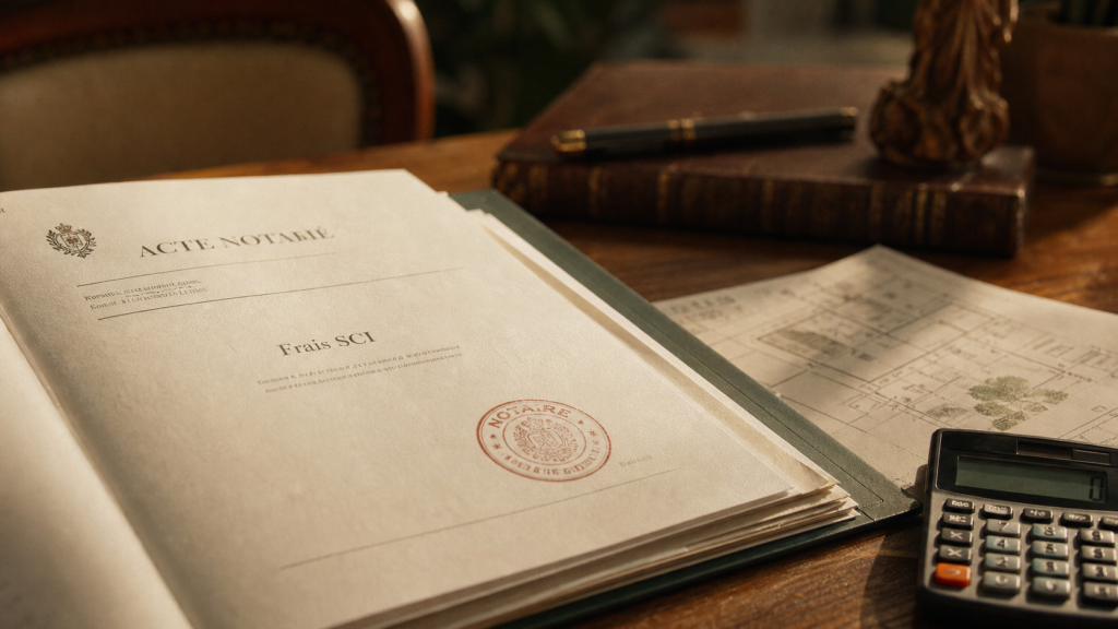 Frais de notaire pour une SCI : dossier notarial, calcul et plan immobilier