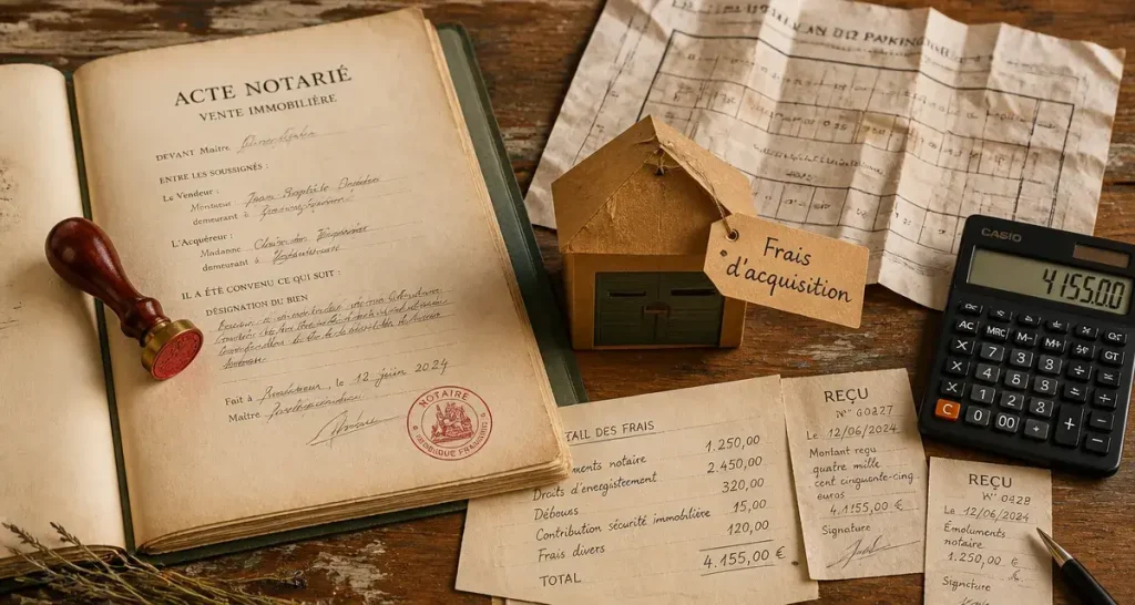 Garage frais de notaire : dossier d’acte et frais d’acquisition