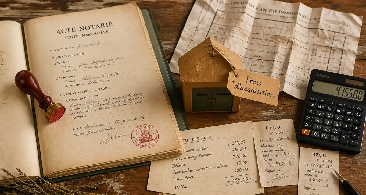 Garage frais de notaire : dossier d’acte et frais d’acquisition