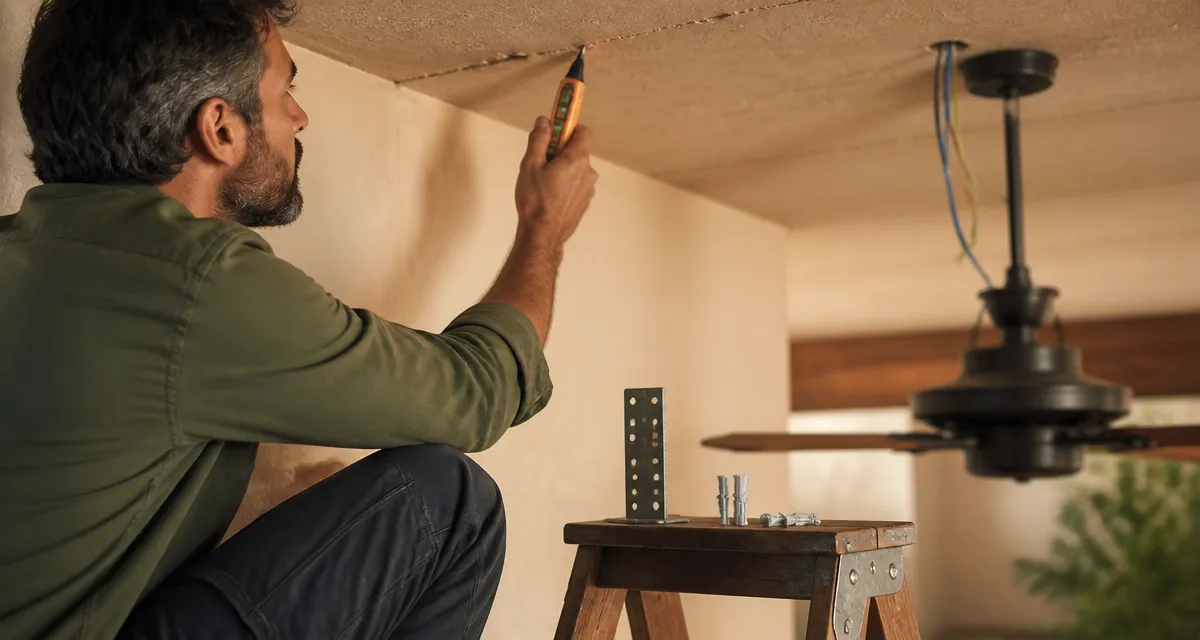 Installer un ventilateur au plafond : fixations dangereuses