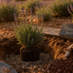 Quand planter la lavande : plantation en pleine terre avec racines en trou préparé
