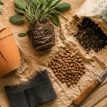 Quand rempoter une plante : pot abîmé, racines visibles, outils de rempotage