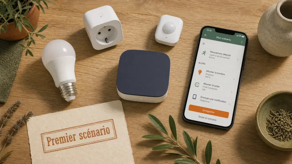 Débuter en domotique : kit Wi‑Fi, Zigbee et scénarios sur smartphone