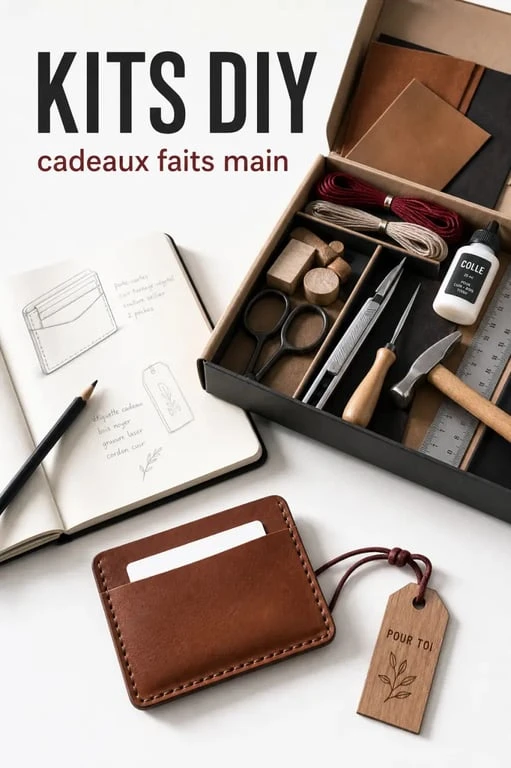 Artisanat bricolage fr pour les amoureux du bricolage : kits DIY et idées créatives sur une table d’atelier