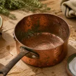 Nettoyer le cuivre sans frotter : vinaigre, sel et chiffon microfibre sur cuivre oxydé