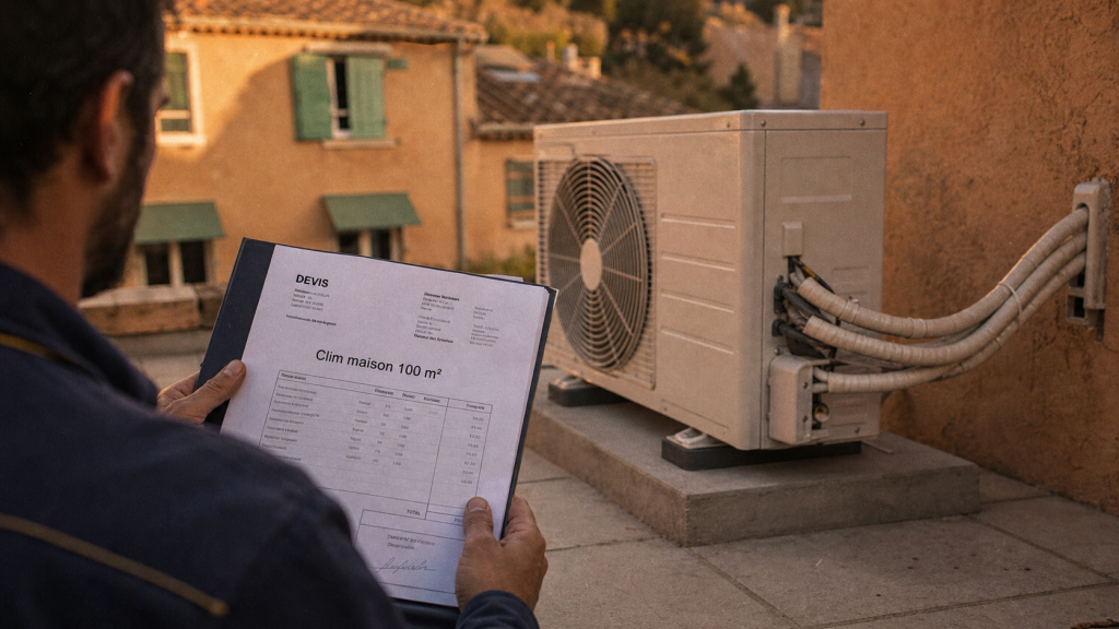 Prix climatisation maison 100m2 : multisplit ou gainable, budget à prévoir
