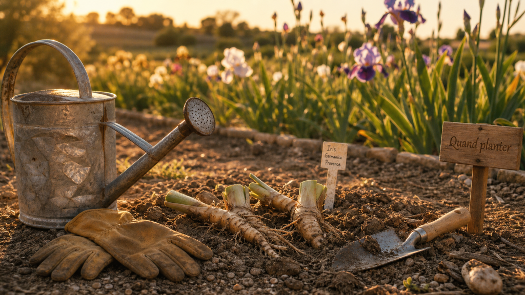 Quand planter des iris : rhizomes en terre et arrosage pour floraison
