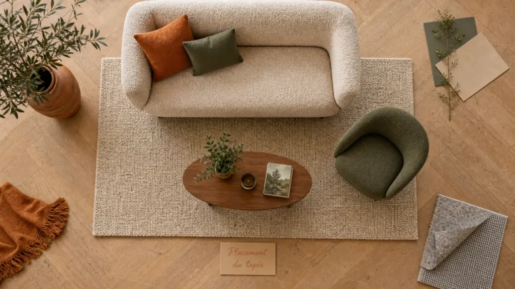 Tapis de salon : 3 règles d&rsquo;or pour choisir la taille et le placement parfaits